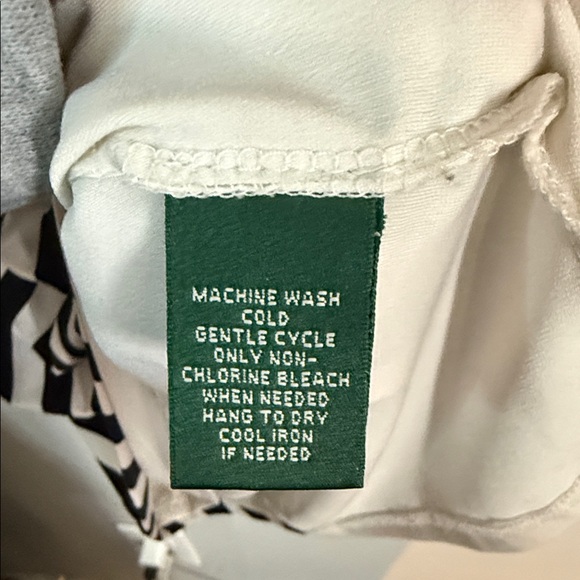 Lauren Ralph Lauren Black White Striped Sleeveless - Size 10 - Picture 6 of 7